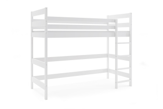 Vyvýšená posteľ z masívu ANTRESOLA 200×90 cm – biela