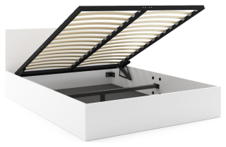 Manželská posteľ s úložným priestorom PAX 140x200 – biela